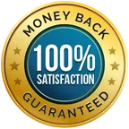 Money Back, 100% Satisfaction mark